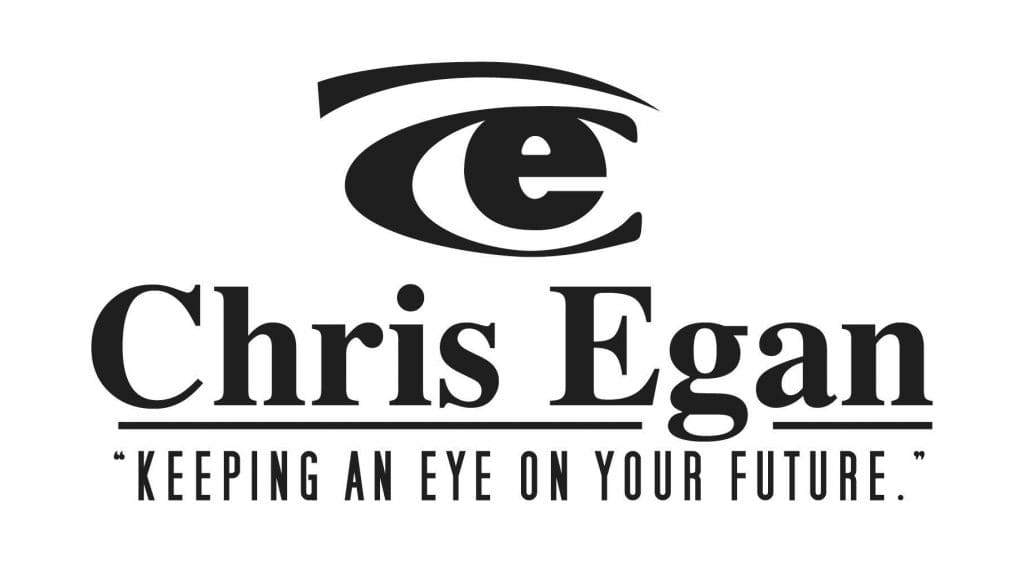 Chris Egan logo with a stylized eye icon and the slogan 'Keeping an eye on your future'.