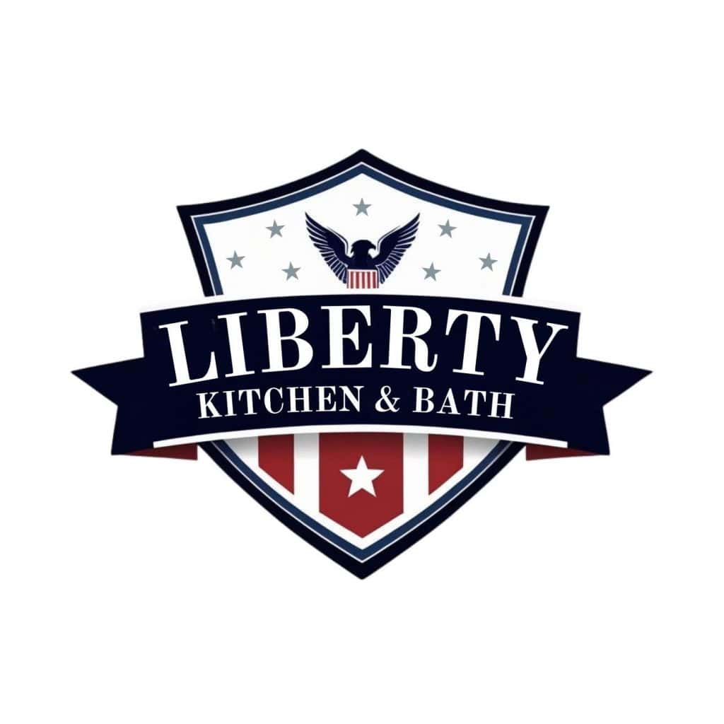 Liberty Kitchen & Bath logo with a shield, eagle and a dark banner displaying the brand name.